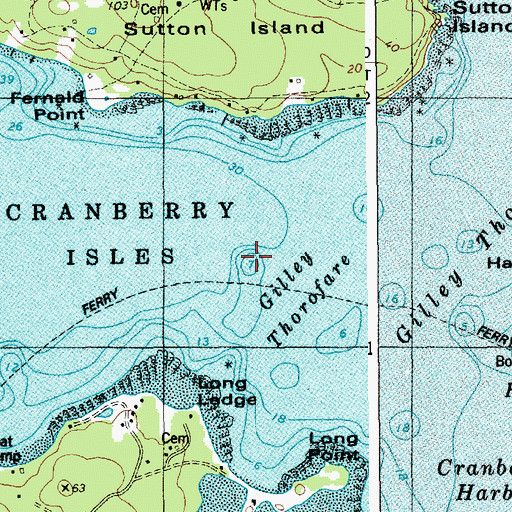 Topographic Map of Spurling Rock, ME