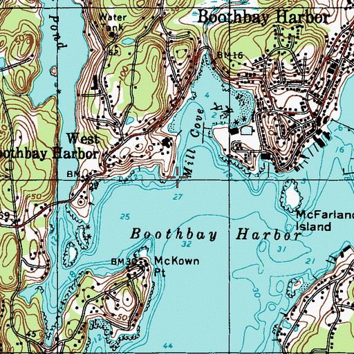Topographic Map of Railway Point, ME