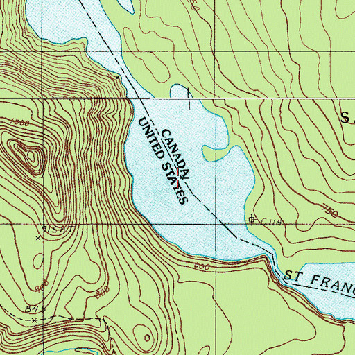 Topographic Map of McPherson Pond, ME