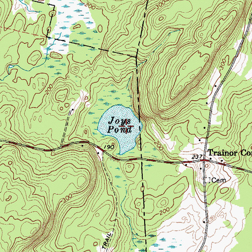 Topographic Map of Joys Pond, ME