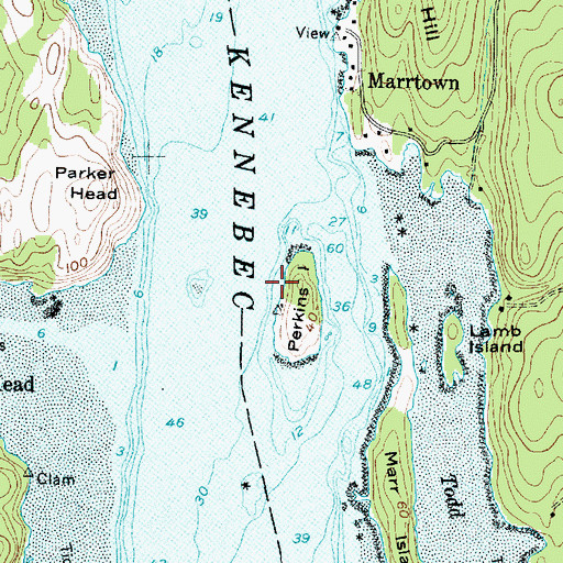 Topographic Map of Hatch Point, ME