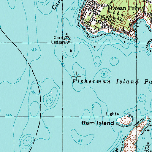 Topographic Map of Dictator Ledge, ME