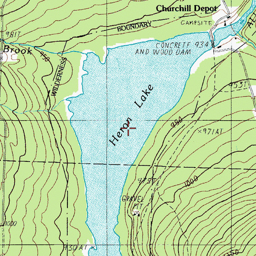 Topographic Map of Heron Lake, ME