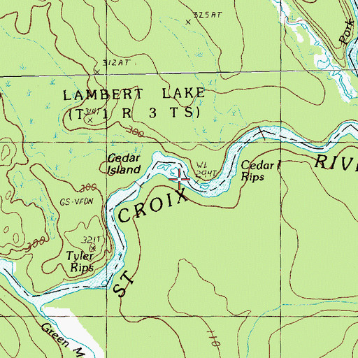 Topographic Map of Cedar Island, ME