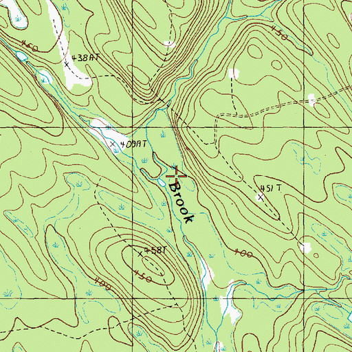 Topographic Map of McKever Brook, ME