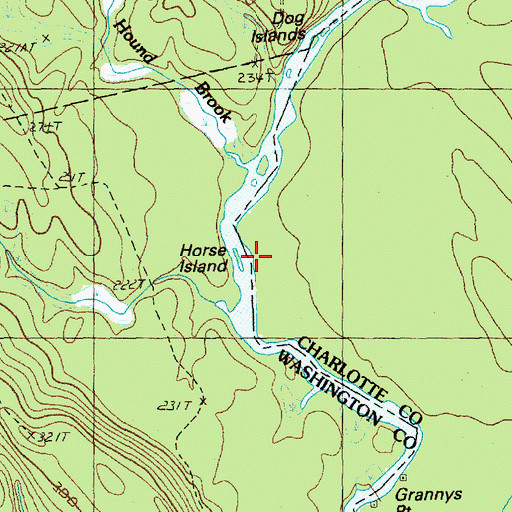 Topographic Map of Horse Island, ME