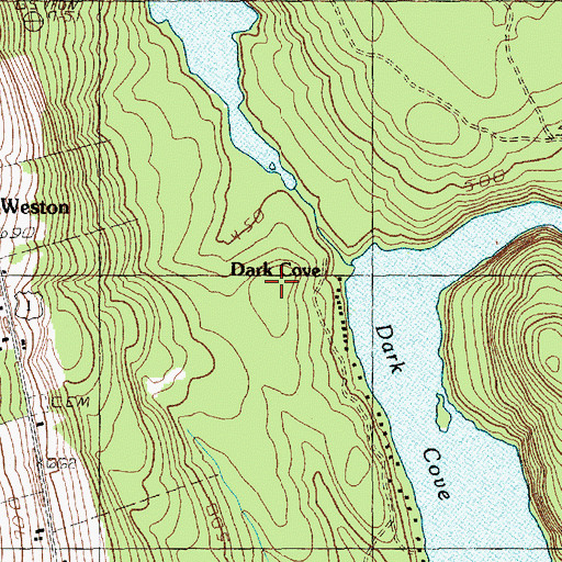 Topographic Map of Dark Cove, ME