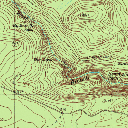 Topographic Map of The Jaws, ME