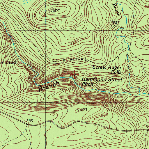 Topographic Map of Hammond Street Pitch, ME