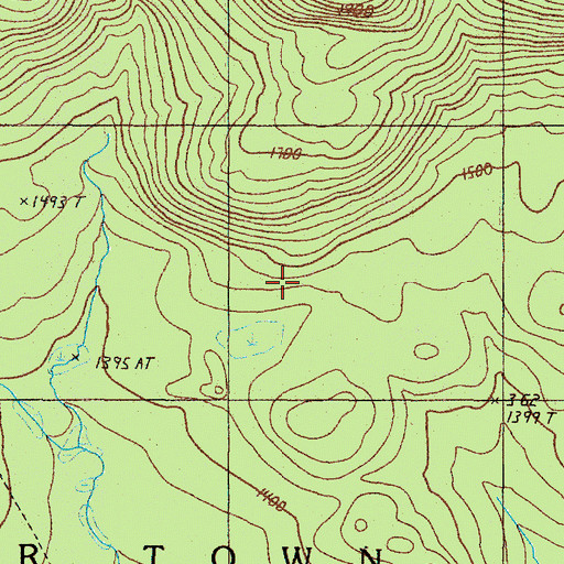 Topographic Map of Township of Soldiertown, ME