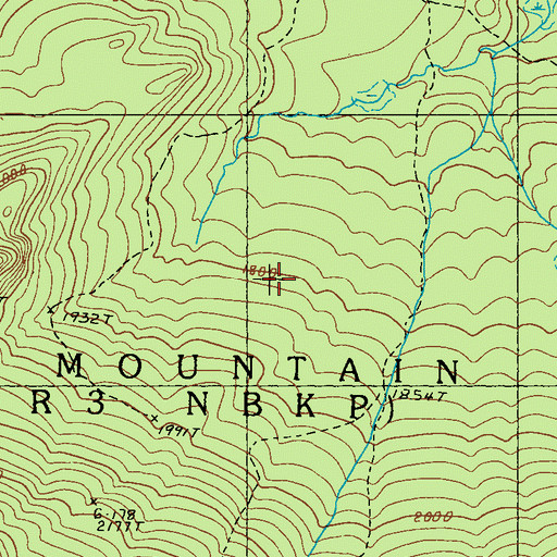 Topographic Map of Township of Bald Mountain, ME
