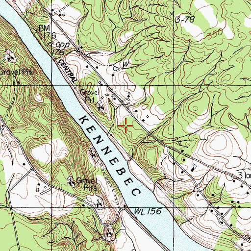 Topographic Map of Town of Norridgewock, ME