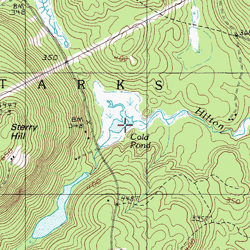 Topographic Map of Cold Pond, ME