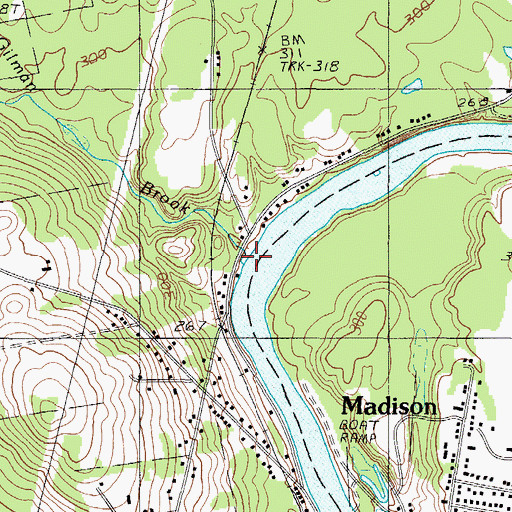 Topographic Map of Gilman Brook, ME