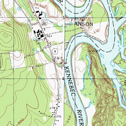 Topographic Map of Gilbert Brook, ME