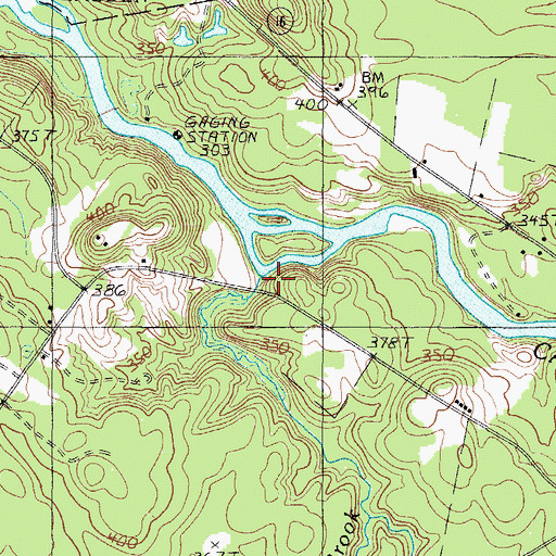 Topographic Map of Town Farm Brook, ME