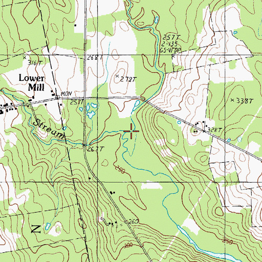 Topographic Map of Mill Stream, ME