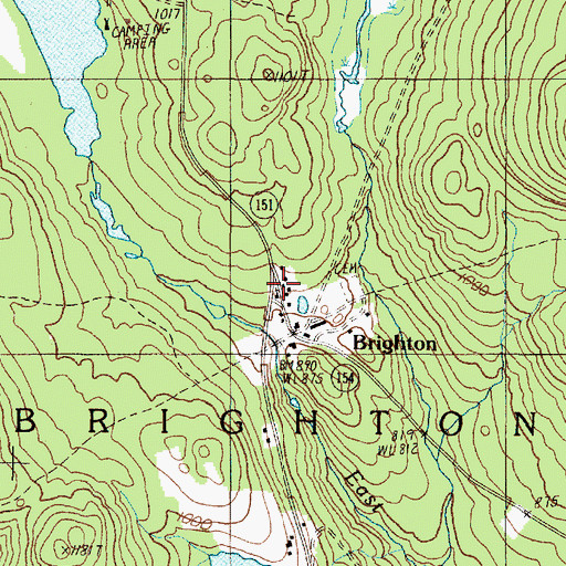 Topographic Map of Plantation of Brighton, ME