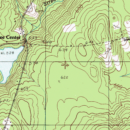 Topographic Map of Town of Parkman, ME