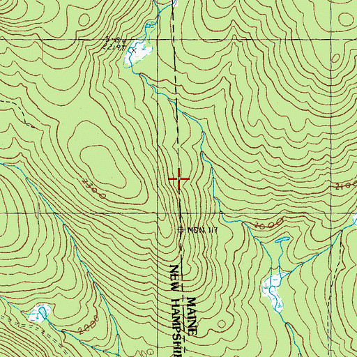 Topographic Map of Camp Number Thirty-Four (historical), ME