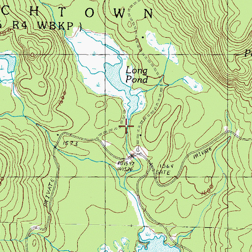 Topographic Map of Depot Camp (historical), ME