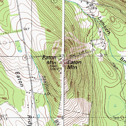 Topographic Map of Eaton Mountain, ME
