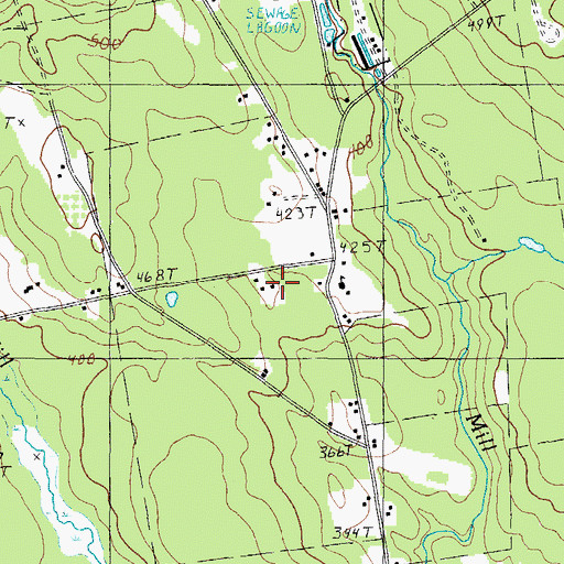 Topographic Map of Emerson School (historical), ME