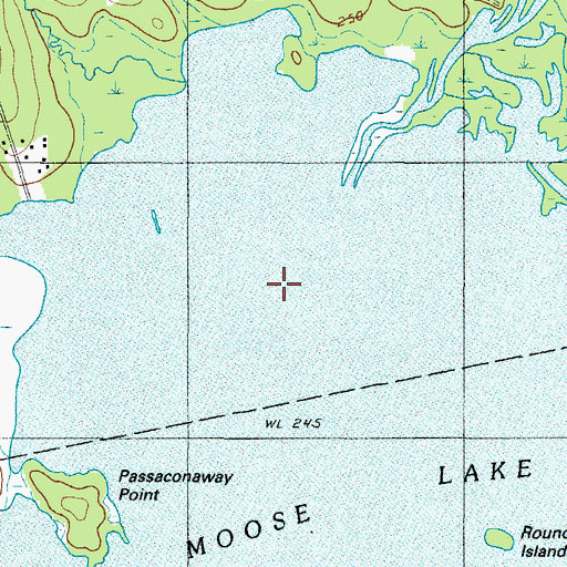 Topographic Map of Ledge Island (historical), ME