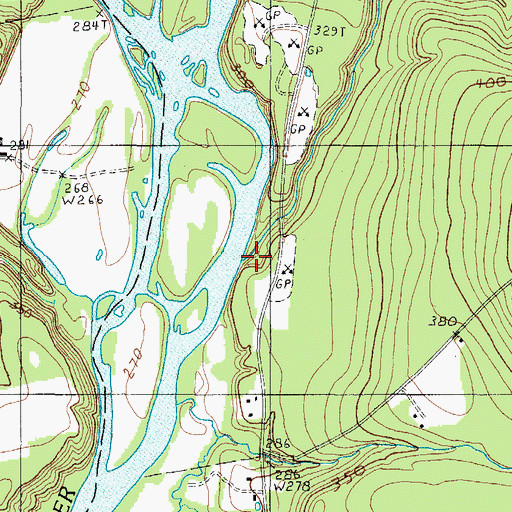 Topographic Map of Michael Stream, ME