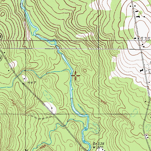 Topographic Map of Grant Brook, ME