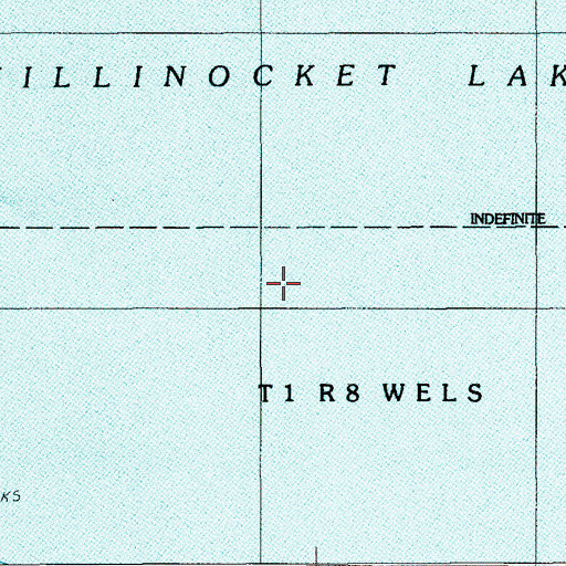 Topographic Map of Millinocket Lake, ME