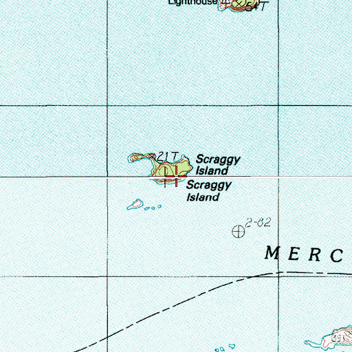 Topographic Map of Scraggy Island, ME