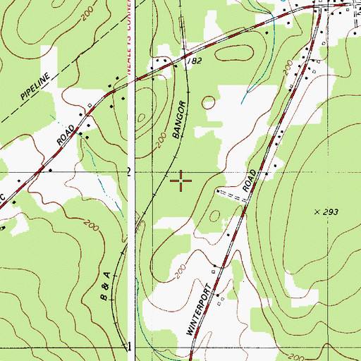 Topographic Map of Arey, ME