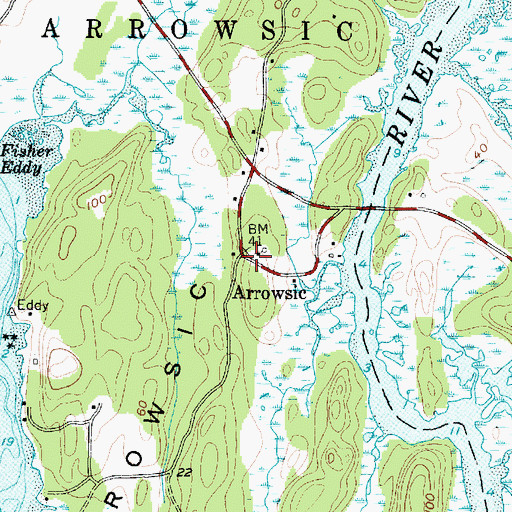Topographic Map of Arrowsic, ME