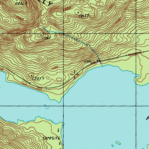 Topographic Map of Attean (historical), ME