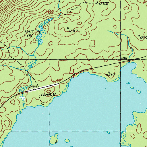 Topographic Map of Attean Landing, ME