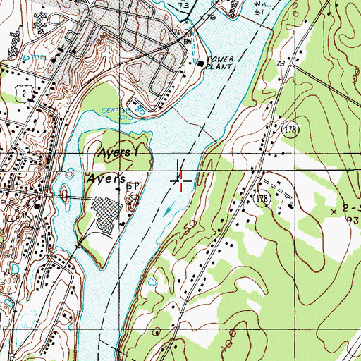 Topographic Map of Basin Mills, ME