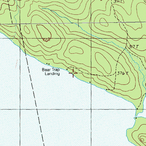 Topographic Map of Bear Trap Landing, ME