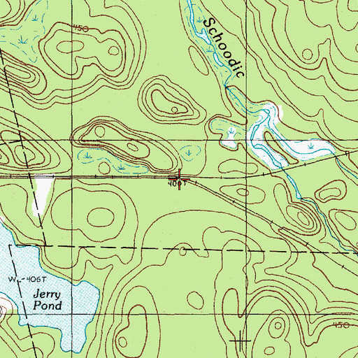 Topographic Map of Bowden (historical), ME