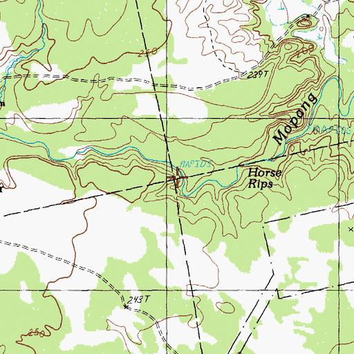 Topographic Map of Brewster Corner, ME