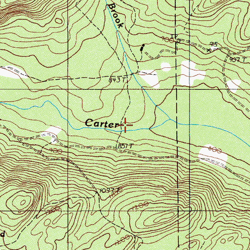 Topographic Map of Burnt Mill, ME