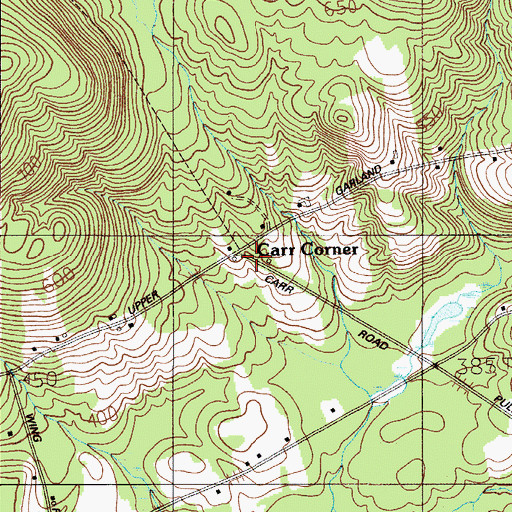 Topographic Map of Carr Corner, ME