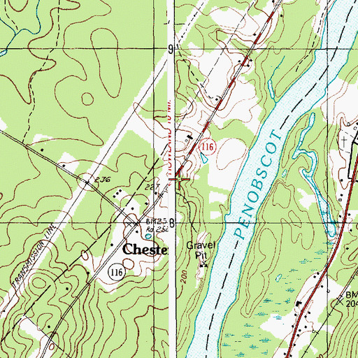 Topographic Map of Chester, ME