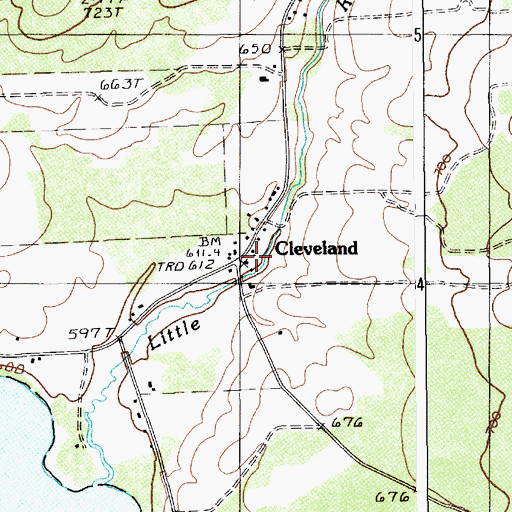 Topographic Map of Cleveland, ME