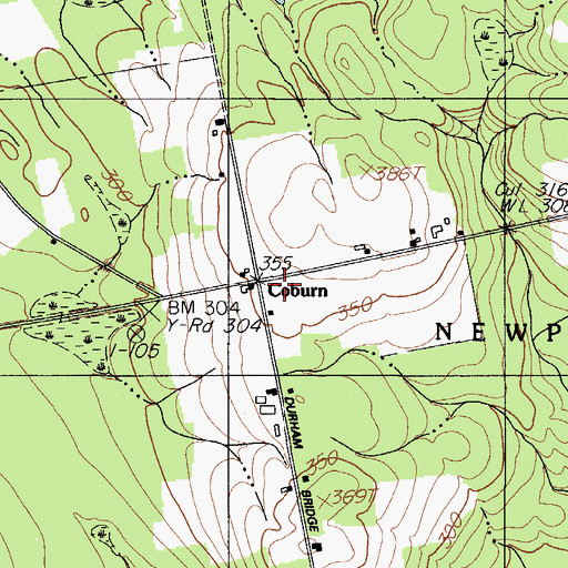 Topographic Map of Coburn, ME