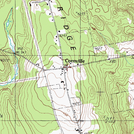 Topographic Map of Cornville, ME