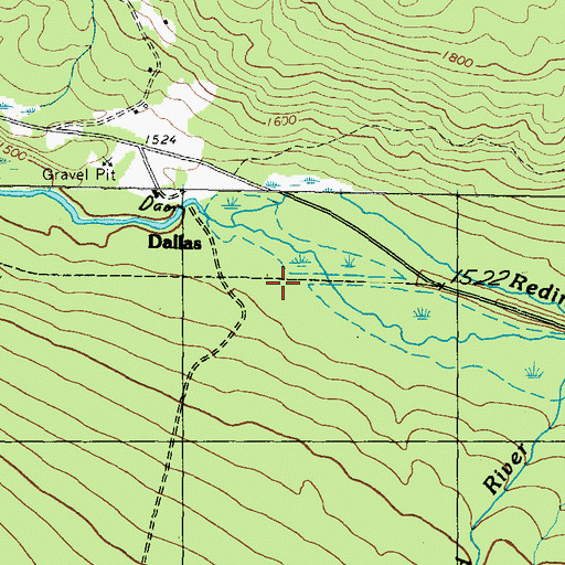 Topographic Map of Dallas, ME