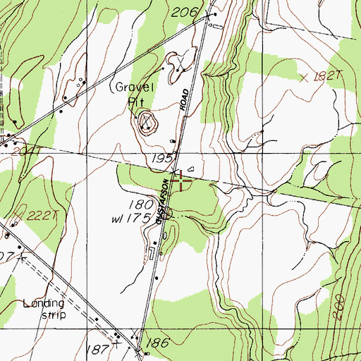 Topographic Map of Decker Corner, ME