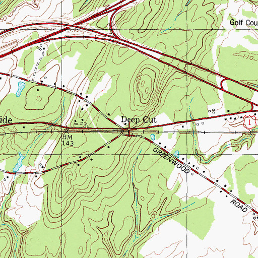Topographic Map of Deep Cut, ME