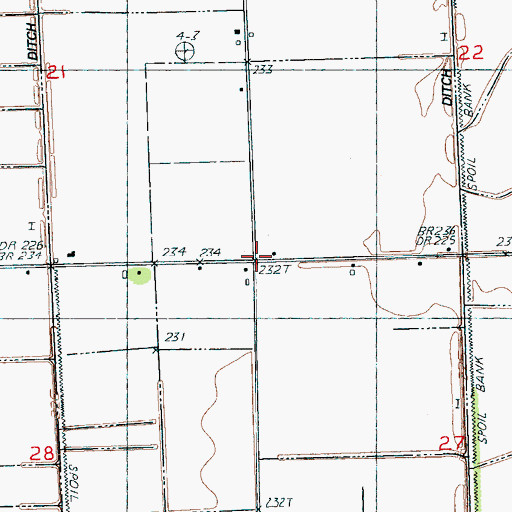 Topographic Map of Hightower, AR